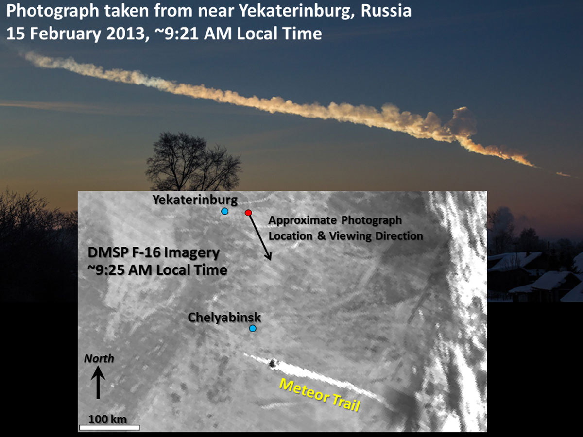 How Satellites Watched Russian Meteor Explosion from Space